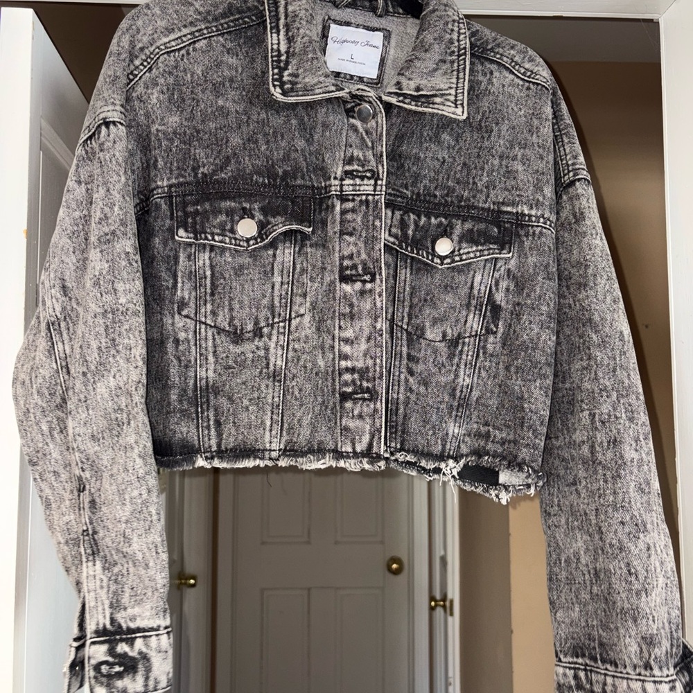 Highway Jeans Black Denim Cropped Jacket